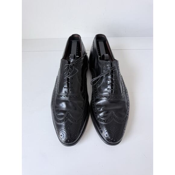 ALLEN EDMONDS McTavish Size 10D Black Leather Oxford Lace Up Wingtip Shoes main image 2
